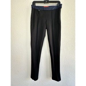 Anthropologie CARTONNIER Trousers Black Blue Polo Riding Pants Leggings Sz 6